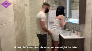 Perverted blonde delights in viewing how her boyfriend fucks horrible house cleaning