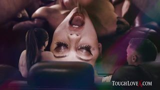 Vulgar blonde slut is dual penetrated in hardcore porn video