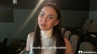 Busty Brunette Slut Dressed To Fuck Wife Of Geek Guy Adoring A Stiff Asian Cock Throating Treatment bitchselena